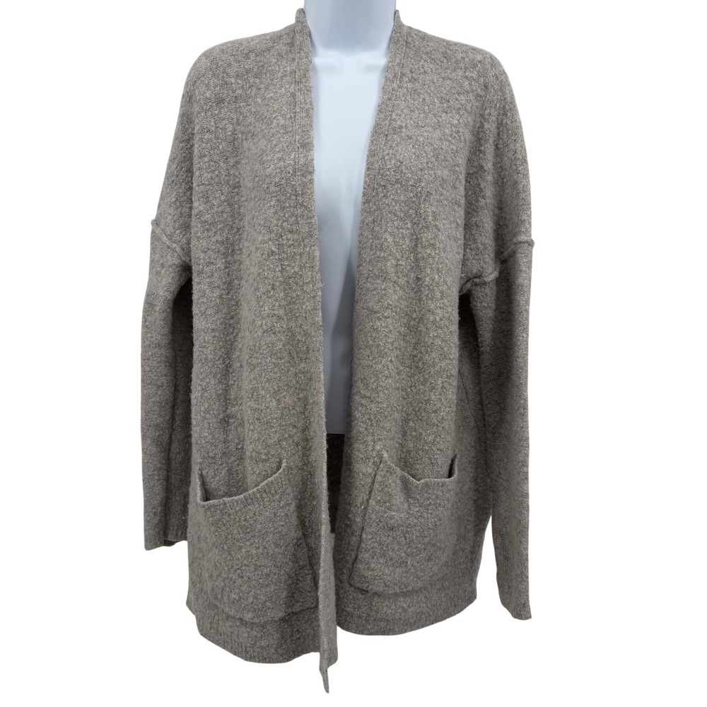 Free People Gray Wool‎ Mohair Blend Open Front Oversized Cardigan Sweater Womens